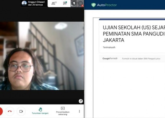 Pelaksanaan Ujian Sekolah Daring dengan Sistem Pengawasan Online  Di SMA Pangudi Luhur Jakarta